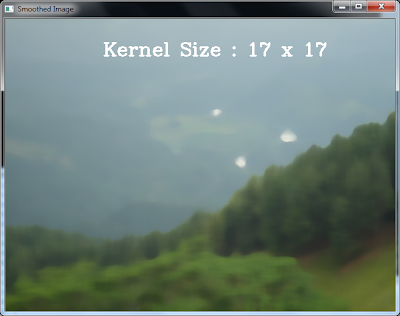 Smooth Image using Median Filter (17 x 17)