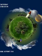 Earth Clock is Free Flash Lite Screensaver for Nokia S60