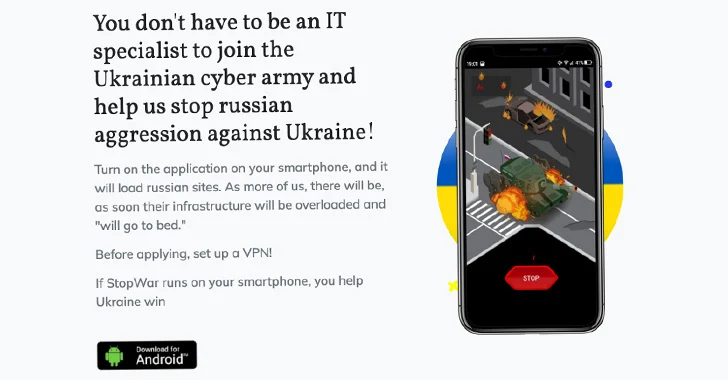 Russian Hackers Tricked Ukrainians with Fake "DoS Android Apps to Target Russia"