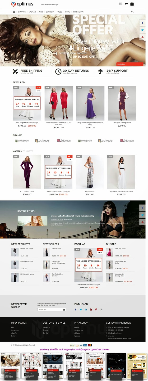 Responsive Multipurpose OpenCart Theme 2015