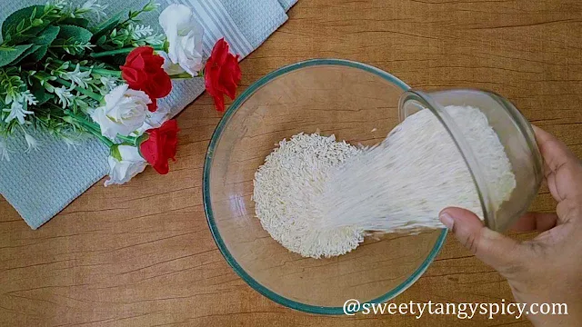 Basmati rice in a bowl - Preparing for Vegetable Biryani recipe