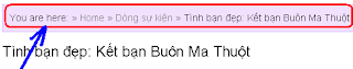 Breadcrumbs for blogger - blogspot: thanh điều hướng cho web, blog