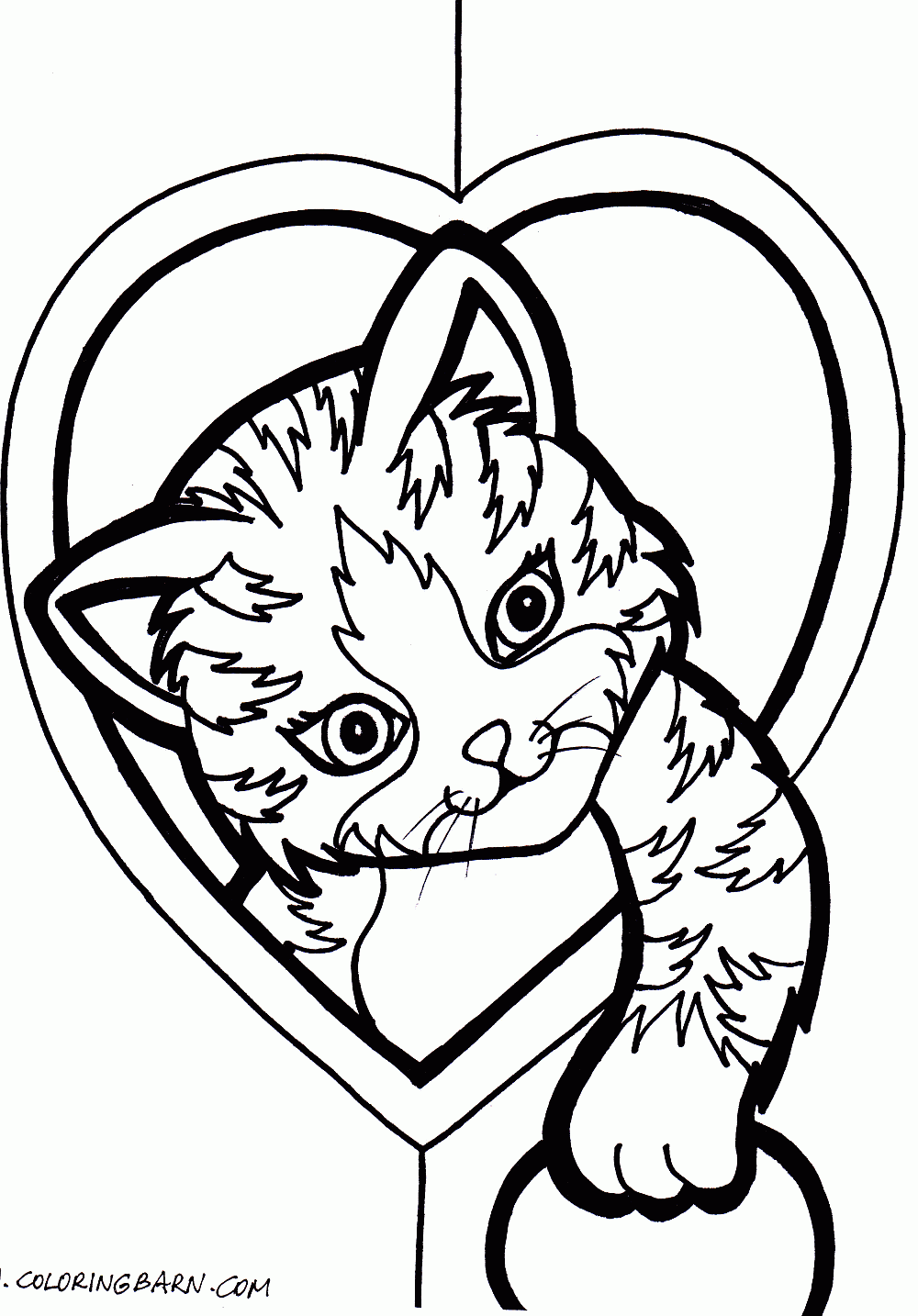 Printable Heart Coloring Page Free Printable Pertaining To Heart Coloring Pages To