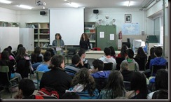 La profesora M. Ángeles me presentó a los alumnos