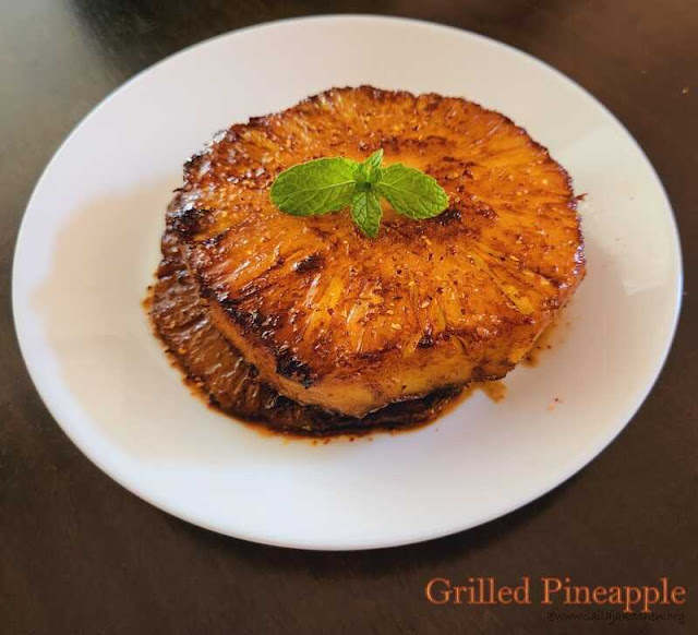 images of Grilled Pineapple Recipe / Caramelized Brown Sugar Cinnamon Grilled Pineapple Recipe