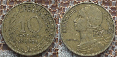 france 10 centime 1969