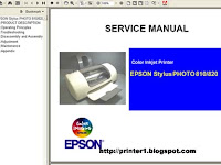 EPSON STYLUS PHOTO 810/820 PRINTER SERVICE MANUAL