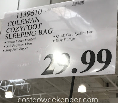 Deal for the Coleman CozyFoot Sleeping Bag at Costco