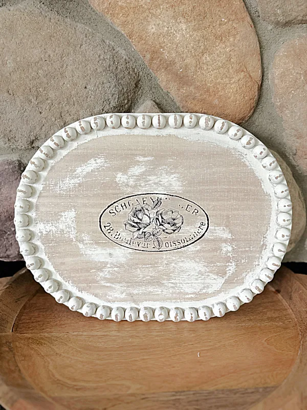 tray with stone background