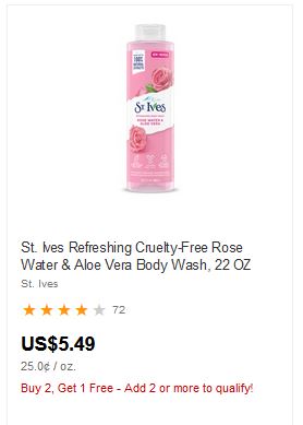 Cheap St. Ives Body Wash at CVS 8/30 to 9/5