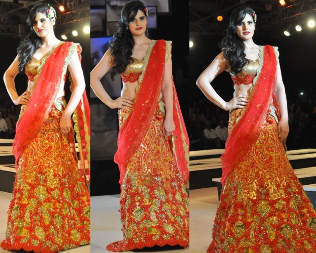 Zarine Khan Lehenga Sari at BPFT