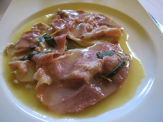 Veal Saltimbocca, a traditional dish of Rome