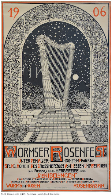 Plakat von Joseph Stoll für das Wormser Rosenfest 1906, digitalisiert und zusammengestellt: Frank-Egon Stoll-Berberich, 2023.