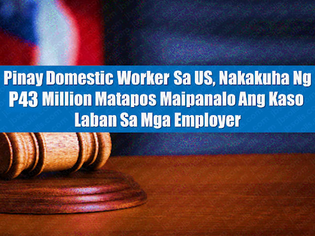 Although the court went in favor of the overseas Filipino worker (OFW) who was overworked and underpaid, her former employer has decided to file an appeal, which Alzate and Sayas’ firm is ready to fight.  The couple has since reportedly hired three people to take shifts, doing what Alzate did all by herself.  While Alzate was not paid based on the minimum wage, these new workers are reportedly receiving minimum wage, together amounting to what should’ve been paid to Alzate while she was working.  “The trial court’s judgment in favor of our nanny client is based on good facts and good law.  Make no mistake about it,” said Sayas.  “We will vigorously fight for the worker on appeal.”  Before Alzate’s case, Atty. Sayas recovered $500,000 for two domestic employees and $425,000 for a security guard.  Advertisement           Sponsored Links       Linda Alzate (not real name), a domestic worker in the US who cared for her then employers’ children on top of doing errands, cleaning the house and cooking, won a wage claim amounting to $827,000 (Php 43,299,652 approx.).  This amount is deemed the highest pure wage claim awarded to a domestic worker.  “The court’s judgment is a victory for Ms. Alzate, especially in the face of a vigorous opposition that did not concede any dime of wages that was owed to her,” said the law firm which represented the Filipina on trial in a press release.  “It was a testament to the courage of this Filipina to have pursued her claims all the way up to the trial,” the law firm stated.  Alzate filed the case and sought to receive what was owed to her by her employers in salary. At that time, she was paid a fixed monthly rate regardless of how long she worked. Alzate said she was made to work 18 to 24 hours a day.  The Domestic Workers Bill of Rights states that domestic workers who worked long hours like Alzate and who are employed to take care of children and the elderly should be given overtime pay.Although the court went in favor of the overseas Filipino worker (OFW) who was overworked and underpaid, her former employer has decided to file an appeal, which Alzate and Sayas’ firm is ready to fight.  The couple has since reportedly hired three people to take shifts, doing what Alzate did all by herself.  While Alzate was not paid based on the minimum wage, these new workers are reportedly receiving minimum wage, together amounting to what should’ve been paid to Alzate while she was working.  “The trial court’s judgment in favor of our nanny client is based on good facts and good law.  Make no mistake about it,” said Sayas.  “We will vigorously fight for the worker on appeal.”  Before Alzate’s case, Atty. Sayas recovered $500,000 for two domestic employees and $425,000 for a security guard.  Advertisement   Although the court went in favor of the overseas Filipino worker (OFW) who was overworked and underpaid, her former employer has decided to file an appeal, which Alzate and Sayas’ firm is ready to fight.  The couple has since reportedly hired three people to take shifts, doing what Alzate did all by herself.  While Alzate was not paid based on the minimum wage, these new workers are reportedly receiving minimum wage, together amounting to what should’ve been paid to Alzate while she was working.  “The trial court’s judgment in favor of our nanny client is based on good facts and good law.  Make no mistake about it,” said Sayas.  “We will vigorously fight for the worker on appeal.”  Before Alzate’s case, Atty. Sayas recovered $500,000 for two domestic employees and $425,000 for a security guard.  Advertisement        Sponsored Links     Linda Alzate (not real name), a domestic worker in the US who cared for her then employers’ children on top of doing errands, cleaning the house and cooking, won a wage claim amounting to $827,000 (Php 43,299,652 approx.).  This amount is deemed the highest pure wage claim awarded to a domestic worker.  “The court’s judgment is a victory for Ms. Alzate, especially in the face of a vigorous opposition that did not concede any dime of wages that was owed to her,” said the law firm which represented the Filipina on trial in a press release.  “It was a testament to the courage of this Filipina to have pursued her claims all the way up to the trial,” the law firm stated.  Alzate filed the case and sought to receive what was owed to her by her employers in salary. At that time, she was paid a fixed monthly rate regardless of how long she worked. Alzate said she was made to work 18 to 24 hours a day.  The Domestic Workers Bill of Rights states that domestic workers who worked long hours like Alzate and who are employed to take care of children and the elderly should be given overtime pay.  Alzate began working for Drs. Peter Sim and Lorraine Diego back in 2002. The Pinay worker took care of the couple’s two children who had been diagnosed with autism. Her hourly rate then was a meager $2 which is approximately a hundred pesos today.  Her last salary amounted to $3,000, just half of what she should have gotten based on salary standards during that year.  She was also not given a day off by her former employers. Read More:  Look! Hut Built For NPA Surrenderees  Cash Aid To Be Given To Displaced OFWs From Kuwait—OWWA    Skilled Workers In The UAE Can Now Have Maximum Of Two Part-time Jobs    Former OFW In Dubai Now Earning P25K A Week From Her Business    Top Search Engines In The Philippines For Finding Jobs Abroad    5 Signs A Person Is Going To Be Poor And 5 Signs You Are Going To Be Rich    Tips On How To Handle Money For OFWs And Their Families    How Much Can Filipinos Earn 1-10 Years After Finishing College?   Former Executive Secretary Worked As a Domestic Worker In Hong Kong Due To Inadequate Salary In PH    Beware Of  Fake Online Registration System Which Collects $10 From OFWs— POEA    Is It True, Duterte Might Expand Overseas Workers Deployment Ban To Countries With Many Cases of Abuse?  Do You Agree With The Proposed Filipino Deployment Ban To Abusive Host Countries?    ©2018 THOUGHTSKOTO  www.jbsolis.com     Sponsored Links       Linda Alzate (not real name), a domestic worker in the US who cared for her then employers’ children on top of doing errands, cleaning the house and cooking, won a wage claim amounting to $827,000 (Php 43,299,652 approx.).  This amount is deemed the highest pure wage claim awarded to a domestic worker.  “The court’s judgment is a victory for Ms. Alzate, especially in the face of a vigorous opposition that did not concede any dime of wages that was owed to her,” said the law firm which represented the Filipina on trial in a press release.  “It was a testament to the courage of this Filipina to have pursued her claims all the way up to the trial,” the law firm stated.  Alzate filed the case and sought to receive what was owed to her by her employers in salary. At that time, she was paid a fixed monthly rate regardless of how long she worked. Alzate said she was made to work 18 to 24 hours a day.  The Domestic Workers Bill of Rights states that domestic workers who worked long hours like Alzate and who are employed to take care of children and the elderly should be given overtime pay.  Alzate began working for Drs. Peter Sim and Lorraine Diego back in 2002. The Pinay worker took care of the couple’s two children who had been diagnosed with autism. Her hourly rate then was a meager $2 which is approximately a hundred pesos today.  Her last salary amounted to $3,000, just half of what she should have gotten based on salary standards during that year.  She was also not given a day off by her former employers. Read More:  Look! Hut Built For NPA Surrenderees  Cash Aid To Be Given To Displaced OFWs From Kuwait—OWWA    Skilled Workers In The UAE Can Now Have Maximum Of Two Part-time Jobs    Former OFW In Dubai Now Earning P25K A Week From Her Business    Top Search Engines In The Philippines For Finding Jobs Abroad    5 Signs A Person Is Going To Be Poor And 5 Signs You Are Going To Be Rich    Tips On How To Handle Money For OFWs And Their Families    How Much Can Filipinos Earn 1-10 Years After Finishing College?   Former Executive Secretary Worked As a Domestic Worker In Hong Kong Due To Inadequate Salary In PH    Beware Of  Fake Online Registration System Which Collects $10 From OFWs— POEA    Is It True, Duterte Might Expand Overseas Workers Deployment Ban To Countries With Many Cases of Abuse?  Do You Agree With The Proposed Filipino Deployment Ban To Abusive Host Countries? Alzate began working for Drs. Peter Sim and Lorraine Diego back in 2002. The Pinay worker took care of the couple’s two children who had been diagnosed with autism. Her hourly rate then was a meager $2 which is approximately a hundred pesos today.  Her last salary amounted to $3,000, just half of what she should have gotten based on salary standards during that year.  She was also not given a day off by her former employers.  Although the court went in favor of the overseas Filipino worker (OFW) who was overworked and underpaid, her former employer has decided to file an appeal, which Alzate and Sayas’ firm is ready to fight.  The couple has since reportedly hired three people to take shifts, doing what Alzate did all by herself.  While Alzate was not paid based on the minimum wage, these new workers are reportedly receiving minimum wage, together amounting to what should’ve been paid to Alzate while she was working.  “The trial court’s judgment in favor of our nanny client is based on good facts and good law.  Make no mistake about it,” said Sayas.  “We will vigorously fight for the worker on appeal.”  Before Alzate’s case, Atty. Sayas recovered $500,000 for two domestic employees and $425,000 for a security guard.  Advertisement   Although the court went in favor of the overseas Filipino worker (OFW) who was overworked and underpaid, her former employer has decided to file an appeal, which Alzate and Sayas’ firm is ready to fight.  The couple has since reportedly hired three people to take shifts, doing what Alzate did all by herself.  While Alzate was not paid based on the minimum wage, these new workers are reportedly receiving minimum wage, together amounting to what should’ve been paid to Alzate while she was working.  “The trial court’s judgment in favor of our nanny client is based on good facts and good law.  Make no mistake about it,” said Sayas.  “We will vigorously fight for the worker on appeal.”  Before Alzate’s case, Atty. Sayas recovered $500,000 for two domestic employees and $425,000 for a security guard.  Advertisement        Sponsored Links     Linda Alzate (not real name), a domestic worker in the US who cared for her then employers’ children on top of doing errands, cleaning the house and cooking, won a wage claim amounting to $827,000 (Php 43,299,652 approx.).  This amount is deemed the highest pure wage claim awarded to a domestic worker.  “The court’s judgment is a victory for Ms. Alzate, especially in the face of a vigorous opposition that did not concede any dime of wages that was owed to her,” said the law firm which represented the Filipina on trial in a press release.  “It was a testament to the courage of this Filipina to have pursued her claims all the way up to the trial,” the law firm stated.  Alzate filed the case and sought to receive what was owed to her by her employers in salary. At that time, she was paid a fixed monthly rate regardless of how long she worked. Alzate said she was made to work 18 to 24 hours a day.  The Domestic Workers Bill of Rights states that domestic workers who worked long hours like Alzate and who are employed to take care of children and the elderly should be given overtime pay.  Alzate began working for Drs. Peter Sim and Lorraine Diego back in 2002. The Pinay worker took care of the couple’s two children who had been diagnosed with autism. Her hourly rate then was a meager $2 which is approximately a hundred pesos today.  Her last salary amounted to $3,000, just half of what she should have gotten based on salary standards during that year.  She was also not given a day off by her former employers. Read More:  Look! Hut Built For NPA Surrenderees  Cash Aid To Be Given To Displaced OFWs From Kuwait—OWWA    Skilled Workers In The UAE Can Now Have Maximum Of Two Part-time Jobs    Former OFW In Dubai Now Earning P25K A Week From Her Business    Top Search Engines In The Philippines For Finding Jobs Abroad    5 Signs A Person Is Going To Be Poor And 5 Signs You Are Going To Be Rich    Tips On How To Handle Money For OFWs And Their Families    How Much Can Filipinos Earn 1-10 Years After Finishing College?   Former Executive Secretary Worked As a Domestic Worker In Hong Kong Due To Inadequate Salary In PH    Beware Of  Fake Online Registration System Which Collects $10 From OFWs— POEA    Is It True, Duterte Might Expand Overseas Workers Deployment Ban To Countries With Many Cases of Abuse?  Do You Agree With The Proposed Filipino Deployment Ban To Abusive Host Countries?    ©2018 THOUGHTSKOTO  www.jbsolis.com     Sponsored Links       Linda Alzate (not real name), a domestic worker in the US who cared for her then employers’ children on top of doing errands, cleaning the house and cooking, won a wage claim amounting to $827,000 (Php 43,299,652 approx.).  This amount is deemed the highest pure wage claim awarded to a domestic worker.  “The court’s judgment is a victory for Ms. Alzate, especially in the face of a vigorous opposition that did not concede any dime of wages that was owed to her,” said the law firm which represented the Filipina on trial in a press release.  “It was a testament to the courage of this Filipina to have pursued her claims all the way up to the trial,” the law firm stated.  Alzate filed the case and sought to receive what was owed to her by her employers in salary. At that time, she was paid a fixed monthly rate regardless of how long she worked. Alzate said she was made to work 18 to 24 hours a day.  The Domestic Workers Bill of Rights states that domestic workers who worked long hours like Alzate and who are employed to take care of children and the elderly should be given overtime pay. Although the court went in favor of the overseas Filipino worker (OFW) who was overworked and underpaid, her former employer has decided to file an appeal, which Alzate and Sayas’ firm is ready to fight.  The couple has since reportedly hired three people to take shifts, doing what Alzate did all by herself.  While Alzate was not paid based on the minimum wage, these new workers are reportedly receiving minimum wage, together amounting to what should’ve been paid to Alzate while she was working.  “The trial court’s judgment in favor of our nanny client is based on good facts and good law.  Make no mistake about it,” said Sayas.  “We will vigorously fight for the worker on appeal.”  Before Alzate’s case, Atty. Sayas recovered $500,000 for two domestic employees and $425,000 for a security guard.  Advertisement   Although the court went in favor of the overseas Filipino worker (OFW) who was overworked and underpaid, her former employer has decided to file an appeal, which Alzate and Sayas’ firm is ready to fight.  The couple has since reportedly hired three people to take shifts, doing what Alzate did all by herself.  While Alzate was not paid based on the minimum wage, these new workers are reportedly receiving minimum wage, together amounting to what should’ve been paid to Alzate while she was working.  “The trial court’s judgment in favor of our nanny client is based on good facts and good law.  Make no mistake about it,” said Sayas.  “We will vigorously fight for the worker on appeal.”  Before Alzate’s case, Atty. Sayas recovered $500,000 for two domestic employees and $425,000 for a security guard.  Advertisement        Sponsored Links     Linda Alzate (not real name), a domestic worker in the US who cared for her then employers’ children on top of doing errands, cleaning the house and cooking, won a wage claim amounting to $827,000 (Php 43,299,652 approx.).  This amount is deemed the highest pure wage claim awarded to a domestic worker.  “The court’s judgment is a victory for Ms. Alzate, especially in the face of a vigorous opposition that did not concede any dime of wages that was owed to her,” said the law firm which represented the Filipina on trial in a press release.  “It was a testament to the courage of this Filipina to have pursued her claims all the way up to the trial,” the law firm stated.  Alzate filed the case and sought to receive what was owed to her by her employers in salary. At that time, she was paid a fixed monthly rate regardless of how long she worked. Alzate said she was made to work 18 to 24 hours a day.  The Domestic Workers Bill of Rights states that domestic workers who worked long hours like Alzate and who are employed to take care of children and the elderly should be given overtime pay.  Alzate began working for Drs. Peter Sim and Lorraine Diego back in 2002. The Pinay worker took care of the couple’s two children who had been diagnosed with autism. Her hourly rate then was a meager $2 which is approximately a hundred pesos today.  Her last salary amounted to $3,000, just half of what she should have gotten based on salary standards during that year.  She was also not given a day off by her former employers. Read More:  Look! Hut Built For NPA Surrenderees  Cash Aid To Be Given To Displaced OFWs From Kuwait—OWWA    Skilled Workers In The UAE Can Now Have Maximum Of Two Part-time Jobs    Former OFW In Dubai Now Earning P25K A Week From Her Business    Top Search Engines In The Philippines For Finding Jobs Abroad    5 Signs A Person Is Going To Be Poor And 5 Signs You Are Going To Be Rich    Tips On How To Handle Money For OFWs And Their Families    How Much Can Filipinos Earn 1-10 Years After Finishing College?   Former Executive Secretary Worked As a Domestic Worker In Hong Kong Due To Inadequate Salary In PH    Beware Of  Fake Online Registration System Which Collects $10 From OFWs— POEA    Is It True, Duterte Might Expand Overseas Workers Deployment Ban To Countries With Many Cases of Abuse?  Do You Agree With The Proposed Filipino Deployment Ban To Abusive Host Countries?    ©2018 THOUGHTSKOTO  www.jbsolis.com     Sponsored Links       Linda Alzate (not real name), a domestic worker in the US who cared for her then employers’ children on top of doing errands, cleaning the house and cooking, won a wage claim amounting to $827,000 (Php 43,299,652 approx.).  This amount is deemed the highest pure wage claim awarded to a domestic worker.  “The court’s judgment is a victory for Ms. Alzate, especially in the face of a vigorous opposition that did not concede any dime of wages that was owed to her,” said the law firm which represented the Filipina on trial in a press release.  “It was a testament to the courage of this Filipina to have pursued her claims all the way up to the trial,” the law firm stated.  Alzate filed the case and sought to receive what was owed to her by her employers in salary. At that time, she was paid a fixed monthly rate regardless of how long she worked. Alzate said she was made to work 18 to 24 hours a day.  The Domestic Workers Bill of Rights states that domestic workers who worked long hours like Alzate and who are employed to take care of children and the elderly should be given overtime pay.  Alzate began working for Drs. Peter Sim and Lorraine Diego back in 2002. The Pinay worker took care of the couple’s two children who had been diagnosed with autism. Her hourly rate then was a meager $2 which is approximately a hundred pesos today.  Her last salary amounted to $3,000, just half of what she should have gotten based on salary standards during that year.  She was also not given a day off by her former employers. Read More:  Look! Hut Built For NPA Surrenderees  Cash Aid To Be Given To Displaced OFWs From Kuwait—OWWA    Skilled Workers In The UAE Can Now Have Maximum Of Two Part-time Jobs    Former OFW In Dubai Now Earning P25K A Week From Her Business    Top Search Engines In The Philippines For Finding Jobs Abroad    5 Signs A Person Is Going To Be Poor And 5 Signs You Are Going To Be Rich    Tips On How To Handle Money For OFWs And Their Families    How Much Can Filipinos Earn 1-10 Years After Finishing College?   Former Executive Secretary Worked As a Domestic Worker In Hong Kong Due To Inadequate Salary In PH    Beware Of  Fake Online Registration System Which Collects $10 From OFWs— POEA    Is It True, Duterte Might Expand Overseas Workers Deployment Ban To Countries With Many Cases of Abuse?  Do You Agree With The Proposed Filipino Deployment Ban To Abusive Host Countries? Alzate began working for Drs. Peter Sim and Lorraine Diego back in 2002. The Pinay worker took care of the couple’s two children who had been diagnosed with autism. Her hourly rate then was a meager $2 which is approximately a hundred pesos today.  Her last salary amounted to $3,000, just half of what she should have gotten based on salary standards during that year.  She was also not given a day off by her former employers.    Read More:  Look! Hut Built For NPA Surrenderees  Cash Aid To Be Given To Displaced OFWs From Kuwait—OWWA    Skilled Workers In The UAE Can Now Have Maximum Of Two Part-time Jobs    Former OFW In Dubai Now Earning P25K A Week From Her Business    Top Search Engines In The Philippines For Finding Jobs Abroad    5 Signs A Person Is Going To Be Poor And 5 Signs You Are Going To Be Rich    Tips On How To Handle Money For OFWs And Their Families    How Much Can Filipinos Earn 1-10 Years After Finishing College?   Former Executive Secretary Worked As a Domestic Worker In Hong Kong Due To Inadequate Salary In PH    Beware Of  Fake Online Registration System Which Collects $10 From OFWs— POEA    Is It True, Duterte Might Expand Overseas Workers Deployment Ban To Countries With Many Cases of Abuse?  Do You Agree With The Proposed Filipino Deployment Ban To Abusive Host Countries?    Read More:  Look! Hut Built For NPA Surrenderees  Cash Aid To Be Given To Displaced OFWs From Kuwait—OWWA    Skilled Workers In The UAE Can Now Have Maximum Of Two Part-time Jobs    Former OFW In Dubai Now Earning P25K A Week From Her Business    Top Search Engines In The Philippines For Finding Jobs Abroad    5 Signs A Person Is Going To Be Poor And 5 Signs You Are Going To Be Rich    Tips On How To Handle Money For OFWs And Their Families    How Much Can Filipinos Earn 1-10 Years After Finishing College?   Former Executive Secretary Worked As a Domestic Worker In Hong Kong Due To Inadequate Salary In PH    Beware Of  Fake Online Registration System Which Collects $10 From OFWs— POEA    Is It True, Duterte Might Expand Overseas Workers Deployment Ban To Countries With Many Cases of Abuse?  Do You Agree With The Proposed Filipino Deployment Ban To Abusive Host Countries?