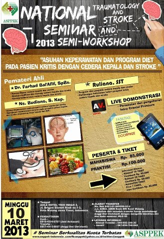 Seminar Asuhan Keperawatan Dan Program Diet Pasien Kritis Dengan Cedera Kepala Dan Stroke