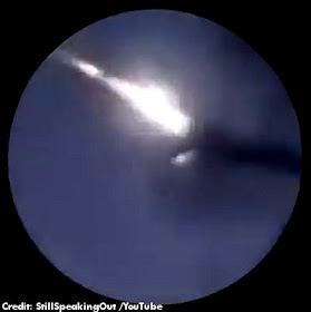 UFO Intercepting Chelyabinsk, Meteor or Lens Flare