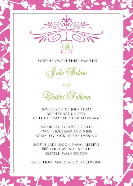French Country Wedding Invitation This invitation is colorful and stylish