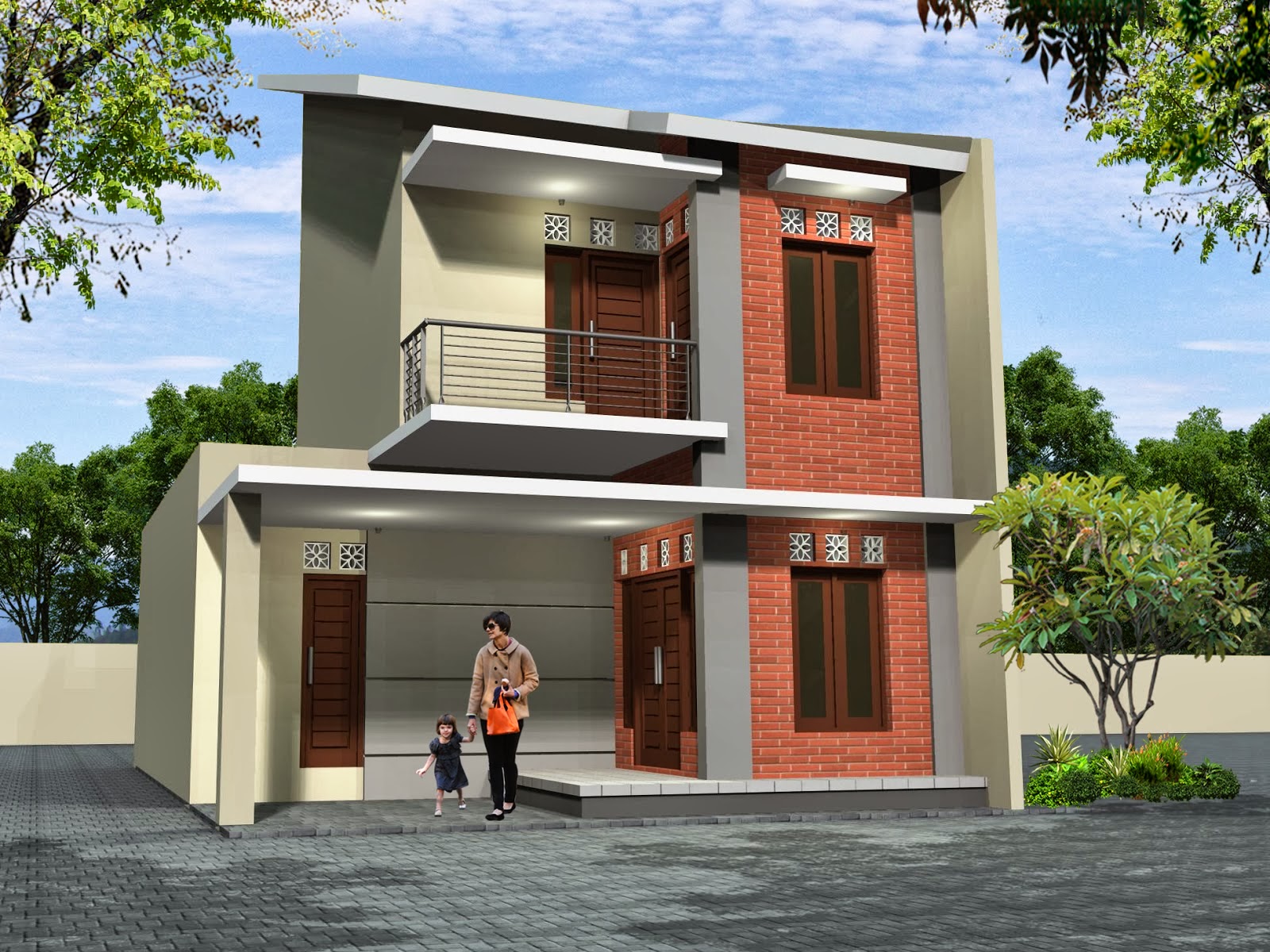 Rumah Minimalis 2 Lantai Tampak Depan