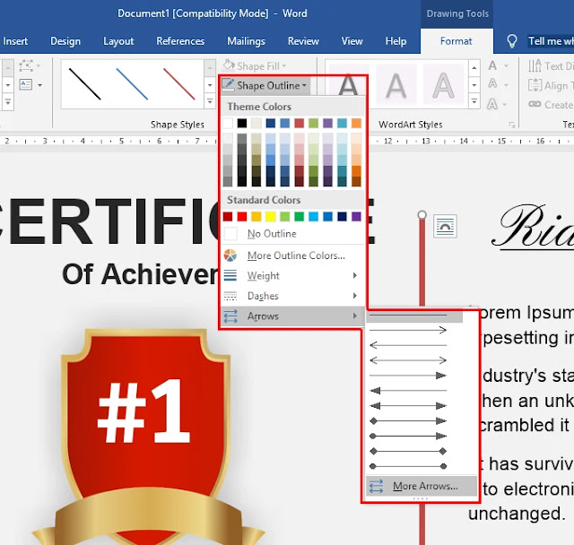 download template sertifikat word gratis