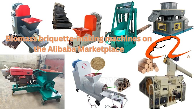 Biomass briquette-making machines on the Alibaba Marketplace