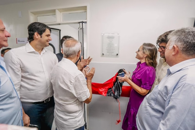 Cícero Lucena e Leo Bezerra entregam novo Centro de Diagnóstico por Imagem do Complexo Hospitalar, em Mangabeira