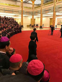Bispos ilegítimos membros ativos da IX Assembleia do Partido Comunista foram recebidos por u Zhengsheng, do Politburo do PC.