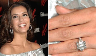 Original emerald cut diamond ring - Eva Longoria and Tony Parker