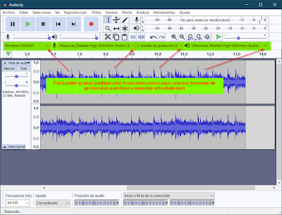 Grabar el audio de tu PC con Audacity