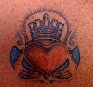 Claddagh Heart Crown Tattoo