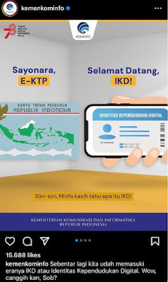 Postingan Instagram Kominfo