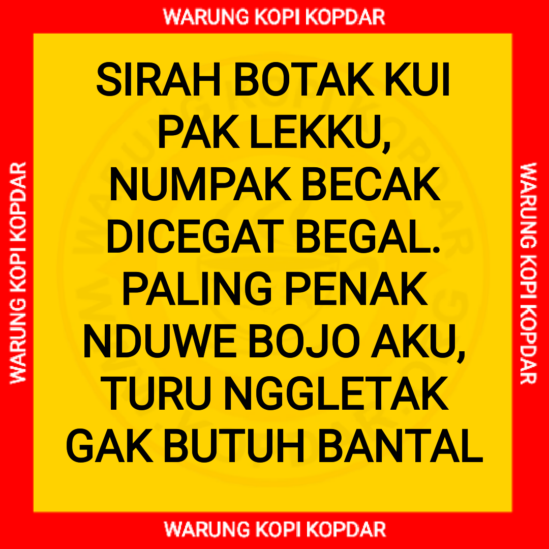 PANTUN LUCU GOKIL JAWA BERGAMBAR WARUNG KOPI KOPDAR