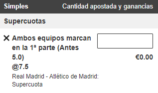 Supercuota betfair derbi real madrid vs atletico