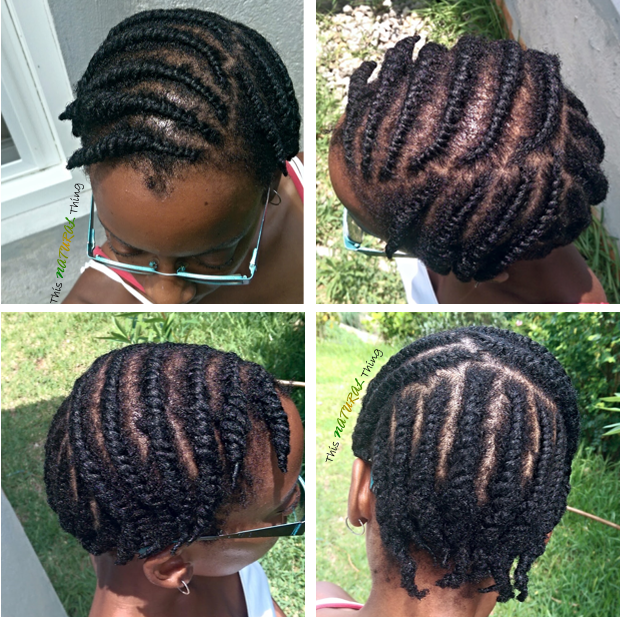 Quick flat twist for a defined twist out in Summer