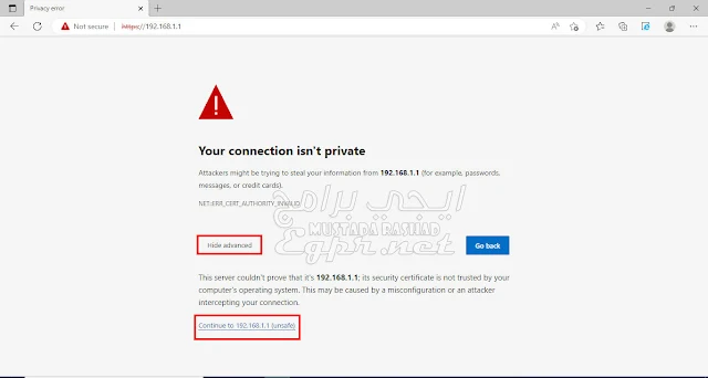 Your connection isn't private