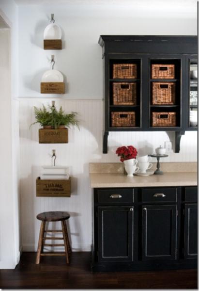 Black Wood Kitchen Cabinets