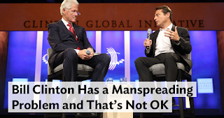 Bill Clinton Has a Manspreading Problem and That's Not OK 