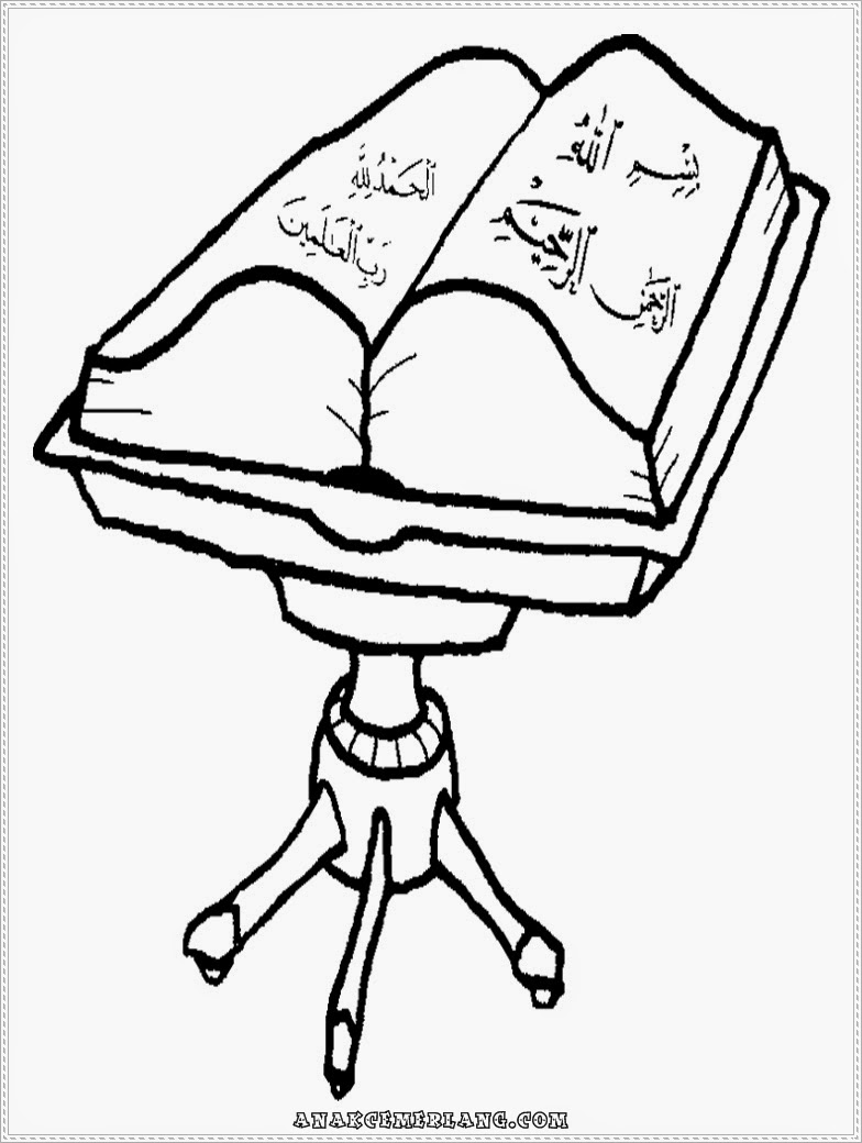 Mewarnai Gambar Kitab Suci Al-Qur'an - Anak Cemerlang