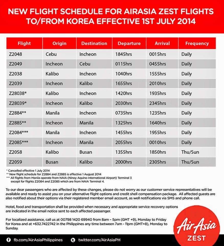 Air Asia Promos 2018 to 2019: AirAsia Zest Flight Advisory