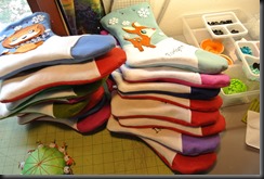 All buttoned and sewn together....Not to pin the tops.