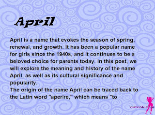 meaning of the name "April"