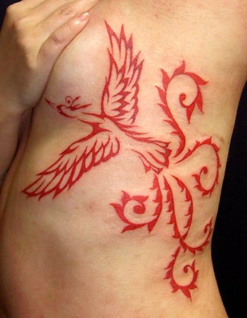 Tribal Red Bird Tattoo Labels Tribal Red Bird Tattoo