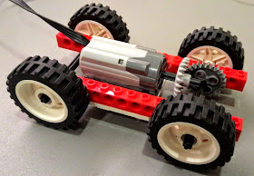 Add wheels onto axles