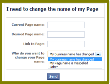 Change Your Facebook Page Name
