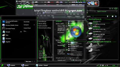 TEMA WINDOWS 7 TOXIC GREEN V2