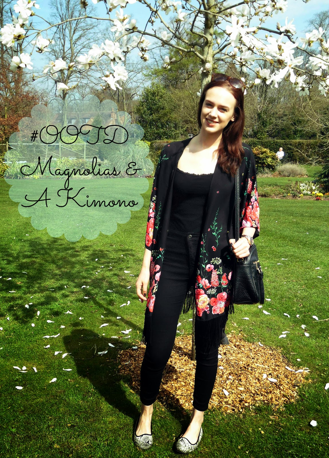 OOTD Magnolias & A Kimono Naomi Upton