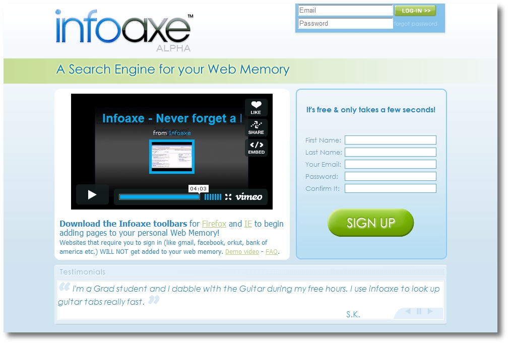 Find record web search history infoaxe