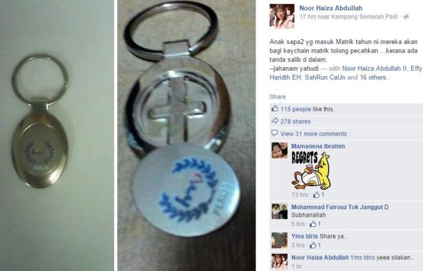 Keychain Tanda Salib Kolej Matrikulasi Perlis