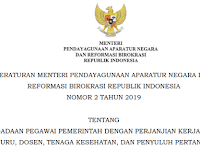 Permenpan RB Nomor 2 Tahun 2019 Tentang Pengadaan PPPK Untuk Guru, Dosen, Tenaga Kesehatan, Dan Penyuluh Pertanian