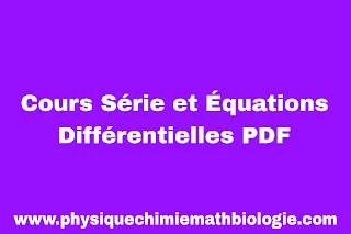 Cours Série et Équations Différentielles PDF