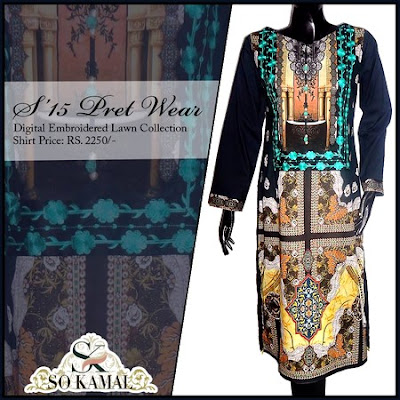 Digital Embroidered Lawn Collection 2015-16 By SO Kamal